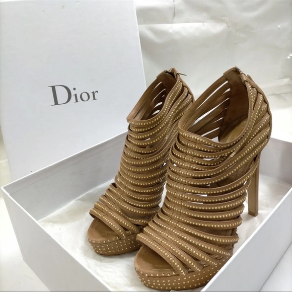 Christian Dior Sandals Women Browns Leather (calf) 2441320 - Picture 8 of 9